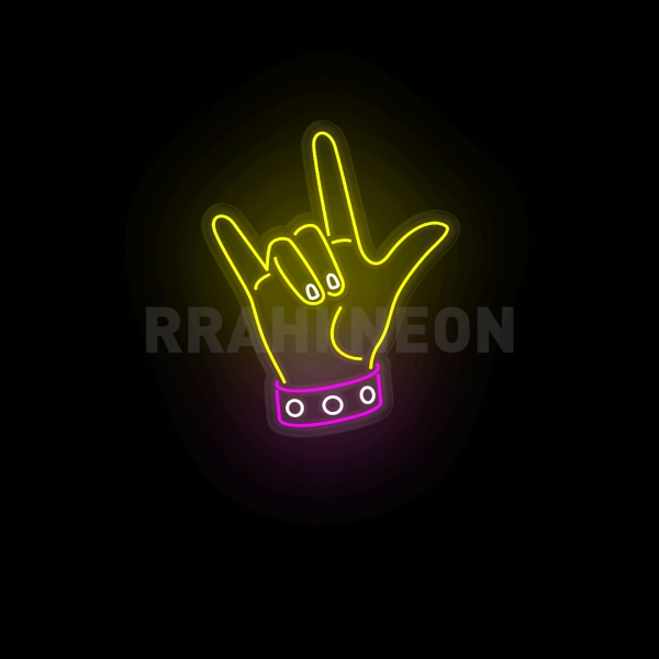 Rock Gesture | RRAHI NEON FLEX LED SIGN