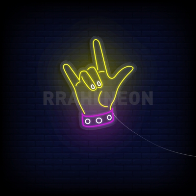 Rock Gesture | RRAHI NEON FLEX LED SIGN