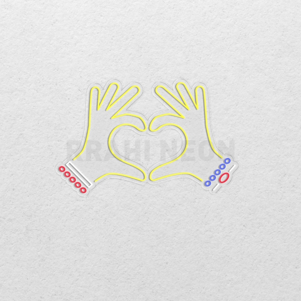 Hands Heart | RRAHI NEON FLEX LED SIGN