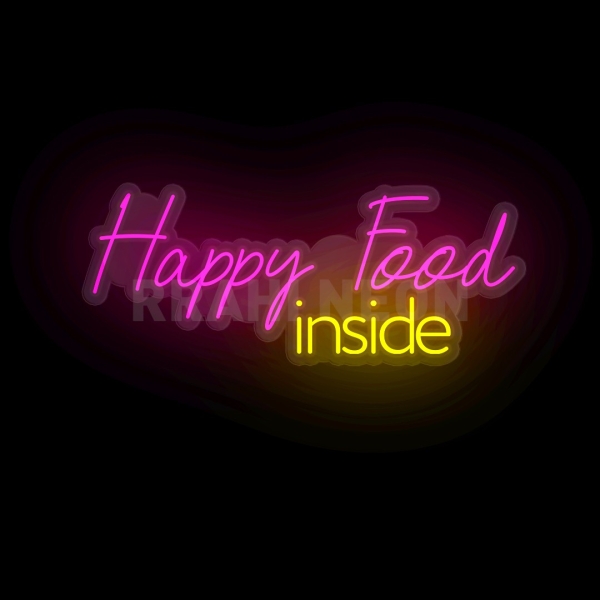 Happy food, inside | RRAHI NEON Flex Led Sign