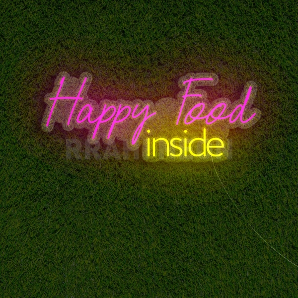 Happy food, inside | RRAHI NEON Flex Led Sign