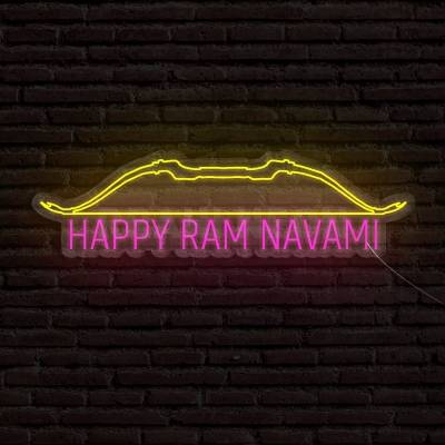 Happy Ram Navmi | RRAHI NEON Flex Led Sign