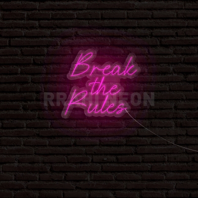 Break the Rules | RRAHI NEON Flex Led Sign