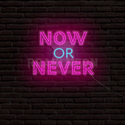 Now or Never | RRAHI NEON Flex Led Sign