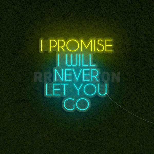 I Promise i will never let you go | RRAHI NEON Flex Led Sign