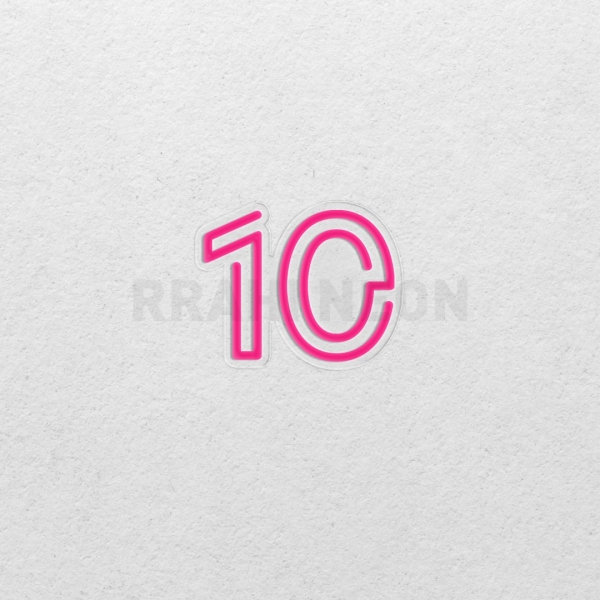 Number 10 | RRAHI NEON Flex Led Sign