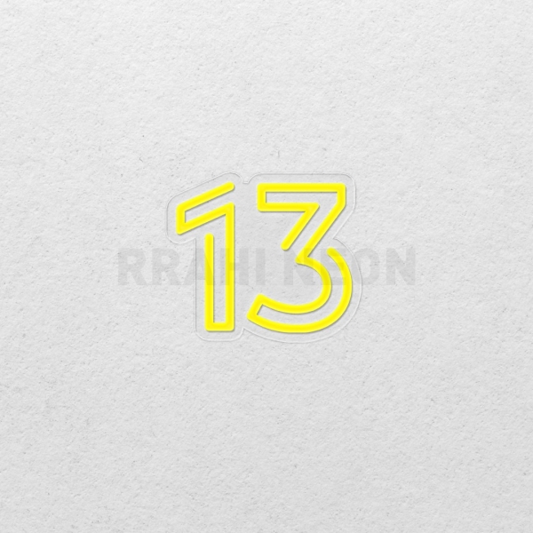 Number 13 | RRAHI NEON Flex Led Sign