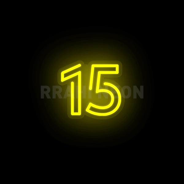 Number 15 | RRAHI NEON Flex Led Sign