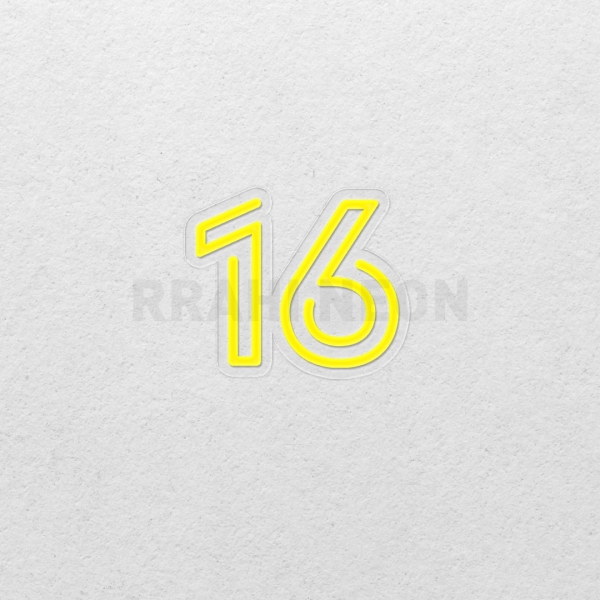 Number 16 | RRAHI NEON Flex Led Sign