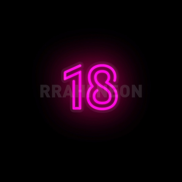 Number 18 | RRAHI NEON Flex Led Sign