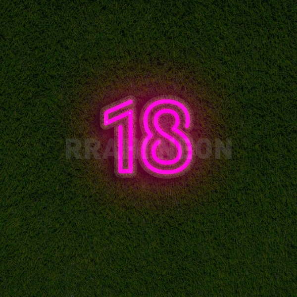 Number 18 | RRAHI NEON Flex Led Sign