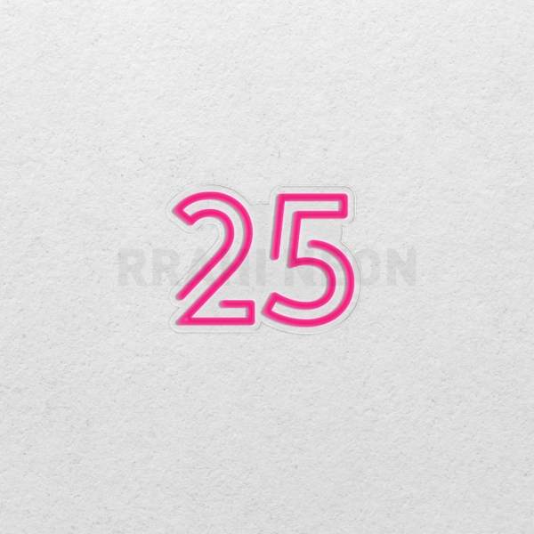 Number 25 | RRAHI NEON Flex Led Sign