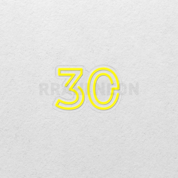 Number 30 | RRAHI NEON Flex Led Sign