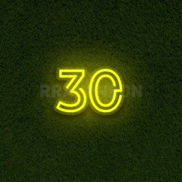 Number 30 | RRAHI NEON Flex Led Sign