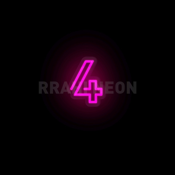Number 4 | RRAHI NEON Flex Led Sign