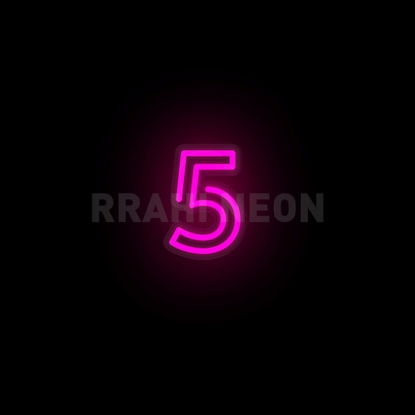 Number 5 | RRAHI NEON Flex Led Sign
