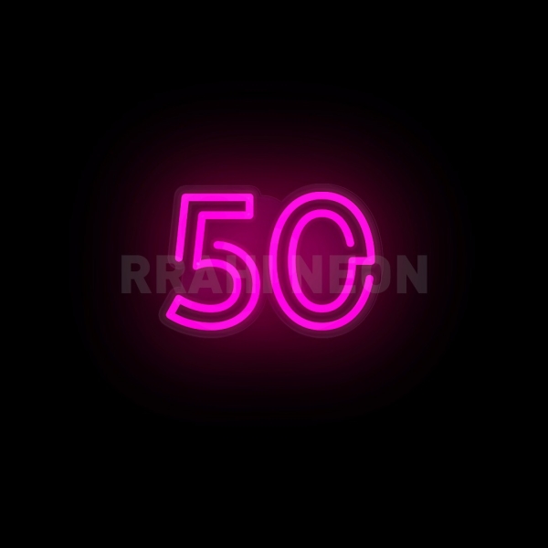 Number 50 | RRAHI NEON Flex Led Sign