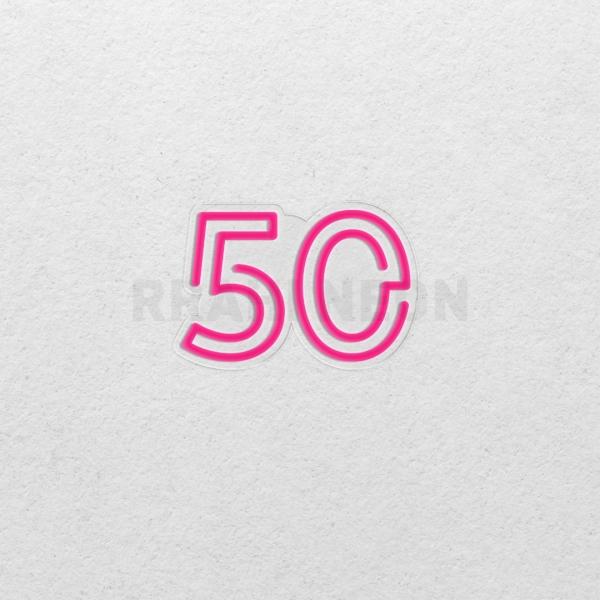 Number 50 | RRAHI NEON Flex Led Sign