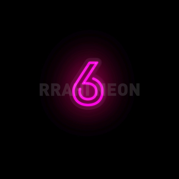 Number 6 | RRAHI NEON Flex Led Sign