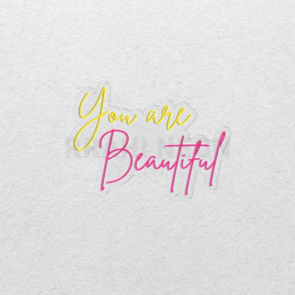 you are beautiful | RRAHI NEON Flex Led Sign